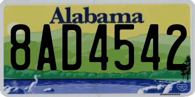 AL license plate 8AD4542