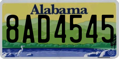 AL license plate 8AD4545