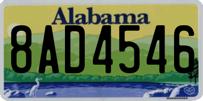 AL license plate 8AD4546