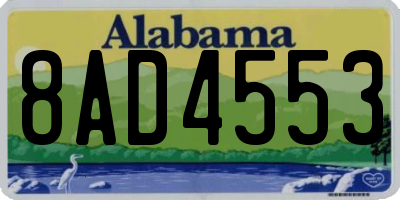 AL license plate 8AD4553