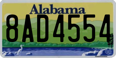 AL license plate 8AD4554