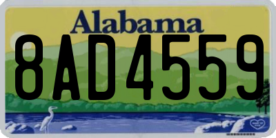 AL license plate 8AD4559