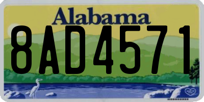 AL license plate 8AD4571