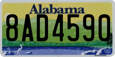AL license plate 8AD4590