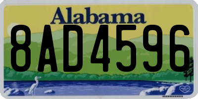 AL license plate 8AD4596
