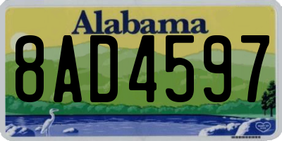 AL license plate 8AD4597