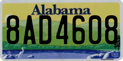 AL license plate 8AD4608