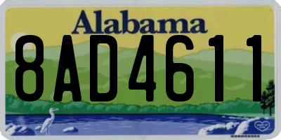 AL license plate 8AD4611
