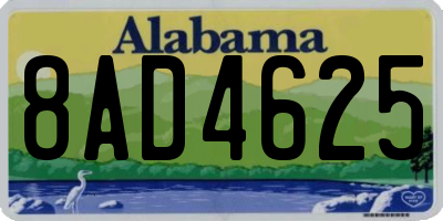 AL license plate 8AD4625