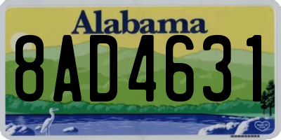 AL license plate 8AD4631
