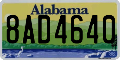 AL license plate 8AD4640