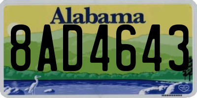 AL license plate 8AD4643