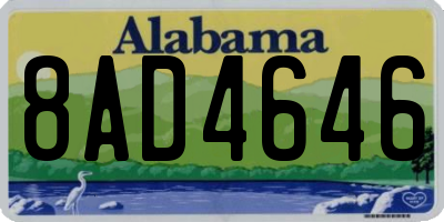 AL license plate 8AD4646