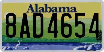 AL license plate 8AD4654