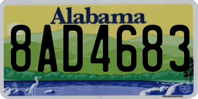 AL license plate 8AD4683