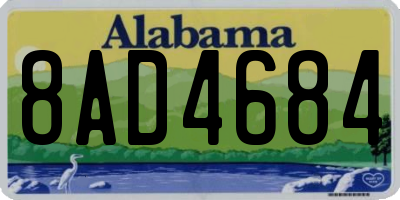 AL license plate 8AD4684