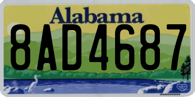 AL license plate 8AD4687