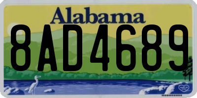 AL license plate 8AD4689