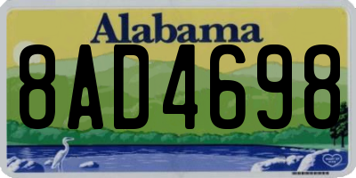 AL license plate 8AD4698