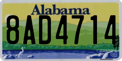 AL license plate 8AD4714