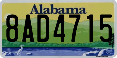 AL license plate 8AD4715
