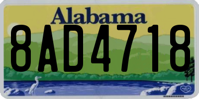 AL license plate 8AD4718