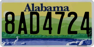AL license plate 8AD4724