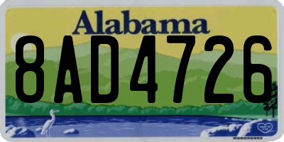 AL license plate 8AD4726