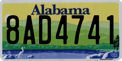 AL license plate 8AD4741