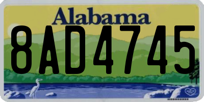 AL license plate 8AD4745