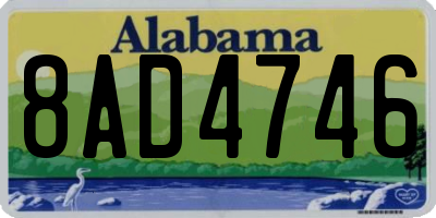 AL license plate 8AD4746