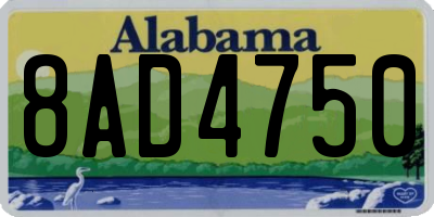 AL license plate 8AD4750