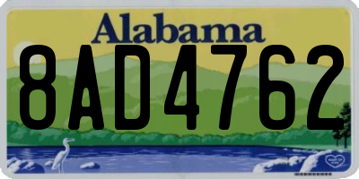 AL license plate 8AD4762