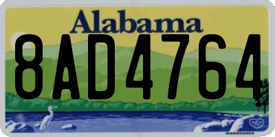 AL license plate 8AD4764