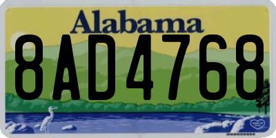 AL license plate 8AD4768