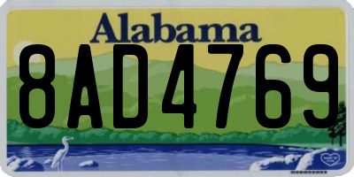 AL license plate 8AD4769