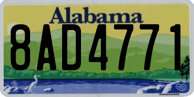 AL license plate 8AD4771