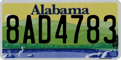 AL license plate 8AD4783