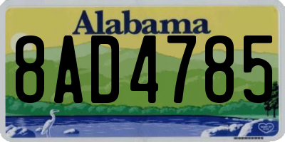 AL license plate 8AD4785