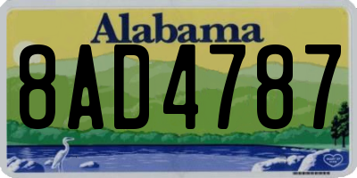 AL license plate 8AD4787