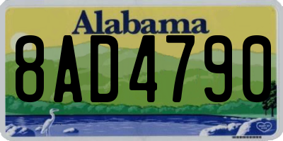 AL license plate 8AD4790