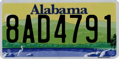 AL license plate 8AD4791