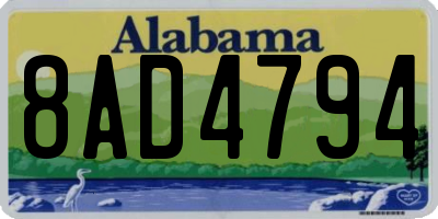 AL license plate 8AD4794