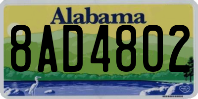 AL license plate 8AD4802