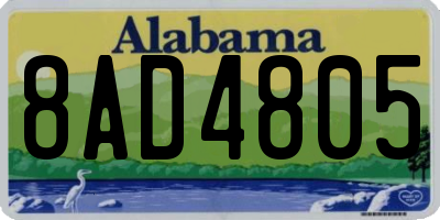 AL license plate 8AD4805