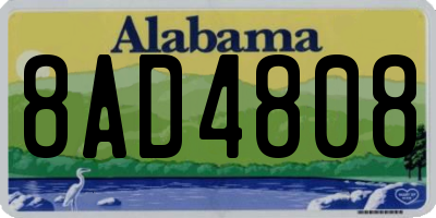 AL license plate 8AD4808
