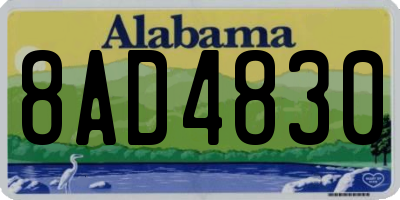 AL license plate 8AD4830