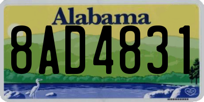 AL license plate 8AD4831