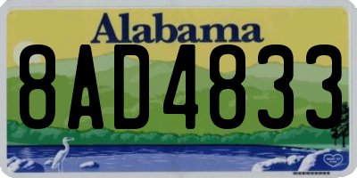 AL license plate 8AD4833