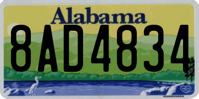 AL license plate 8AD4834